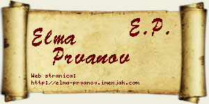 Elma Prvanov vizit kartica
